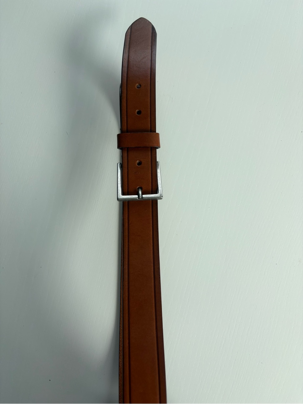 Men's Classic Brown Leather Belt - Casual & Dress